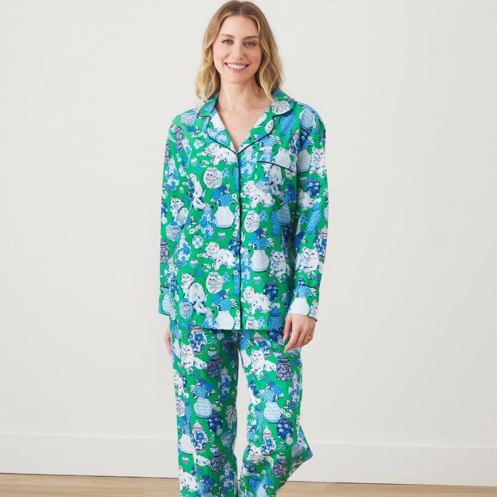 PrintFresh Fancy Cat 2 Piece Pajama Set